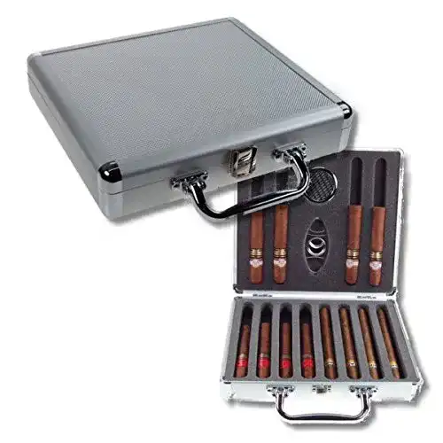 Reisehumidor Lifestyle-Ambiente Alu-Diacut für 12 Zigarren inkl. Cutter