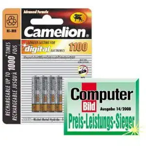 Camelion AAA Ni-MH Micro-Akkus 1100mAh, 1,2V im 4er-Pack