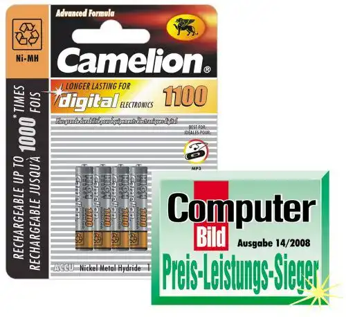 Camelion AAA Ni-MH Micro-Akkus 1100mAh, 1,2V im 4er-Pack