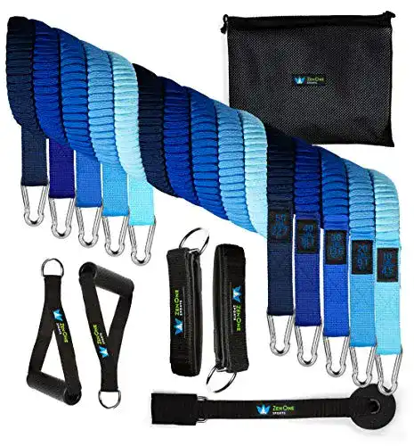 Expander ZenOne Sports Fitnessband Set mit verschiedenen Widerstandsstufen