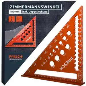 Anschlagwinkeldreieck Presch Zimmermannswinkel 180 mm