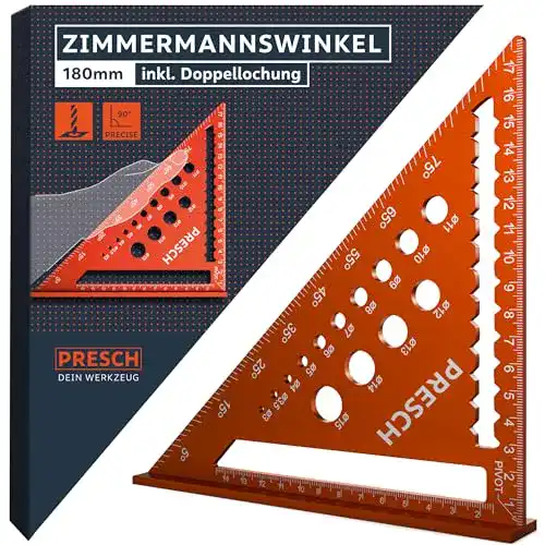 Anschlagwinkeldreieck Presch Zimmermannswinkel 180 mm