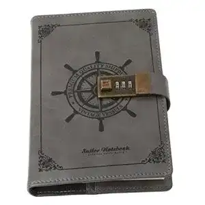 Tagebuch mit Schloss von VWH, Spiralnotizbuch mit Passwortschutz