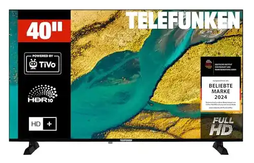 Telefunken Fernseher 40 Zoll Smart TV mit HDR und Triple-Tuner
