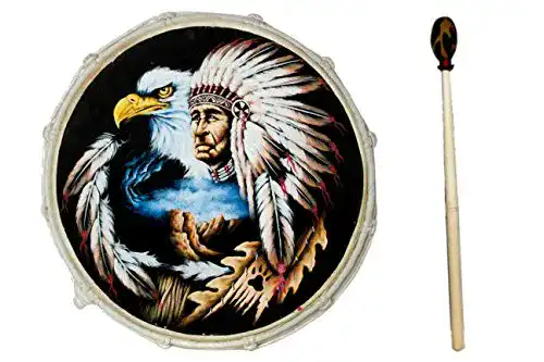 Bodhrán Ciffre 40 cm Schamanentrommel mit Adlerdesign