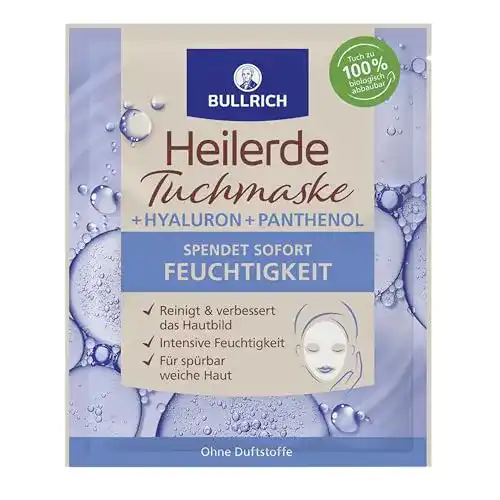 Hyaluron Tuchmaske mit Heilerde und Hyaluronsäure