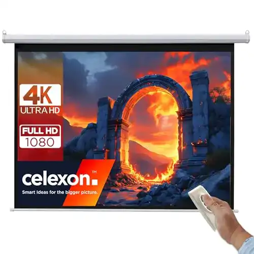 Celexon 100 Zoll Motor-Leinwand Basic 4:3 für Heimkino und Präsentationen