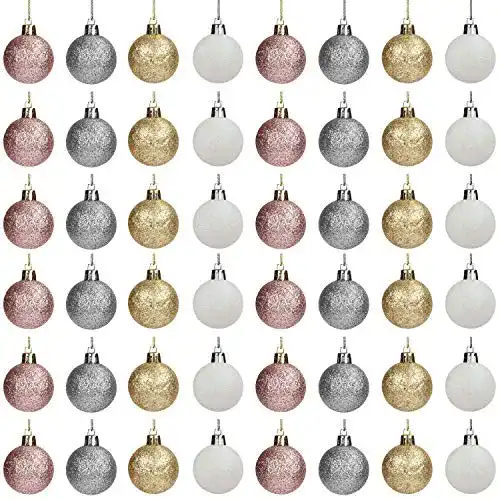 Weihnachtskugeln Belle Vous Set mit 48 Christbaumkugeln 4cm