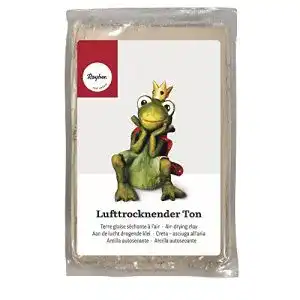 Rayher Lufttrocknender Ton in Beige, 1 kg für kreative Modellierprojekte