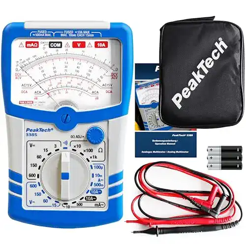 Analog-Multimeter PeakTech 3385 Messgerät für Spannung und Strom