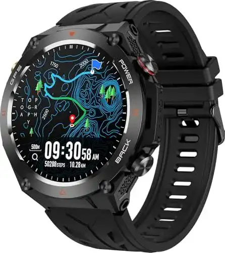 Höhenmesser Findtime Smartwatch für Herren und Damen mit GPS und Fitnessfunktionen