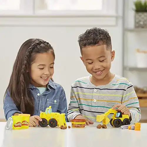 Play-Doh Baufahrzeugset mit Bagger und Schaufler von Hasbro