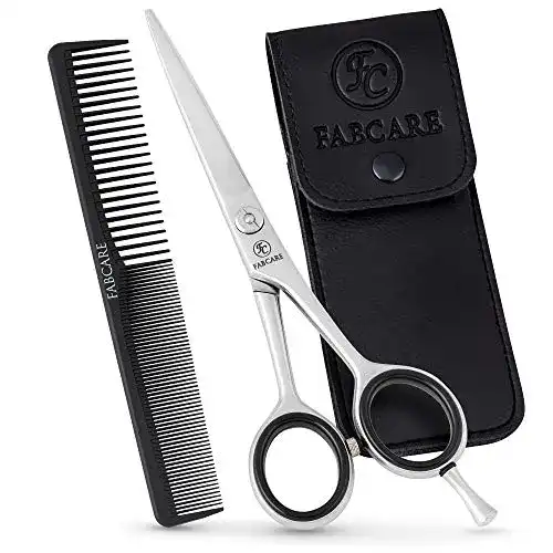 Friseurscheren von Fabcare: Profi Haarschere mit Kamm und Etui