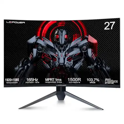 LC-Power 27 Zoll Curved Gaming Monitor mit 165Hz und HDR
