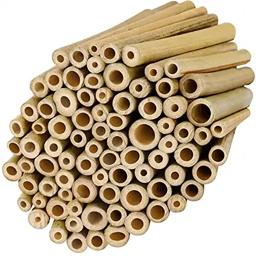 Bambusrohre von Belle Vous, 100er Pack natürliche Bambus Stangen