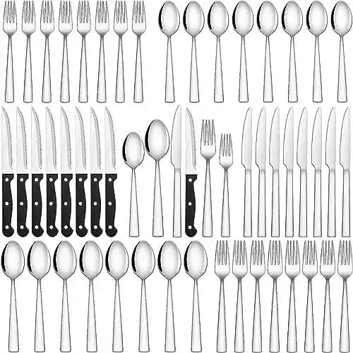 Besteckset für 12 Personen von Wildone – 72-teiliges Essbesteck Set
