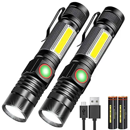 Karrong Aufladbare LED Taschenlampe mit Magnet und USB