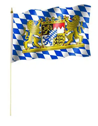Bayern-Flagge Stockflagge mit Löwen Motiv 30 x 45 cm
