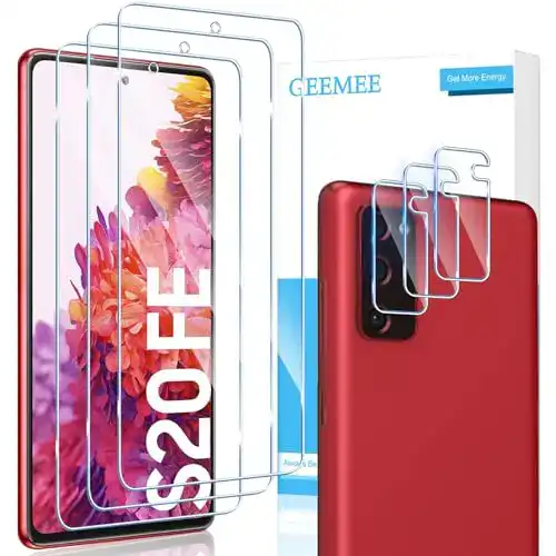 Panzerglas für Samsung Galaxy S20 FE von Geemee mit Kamera Schutzfolie