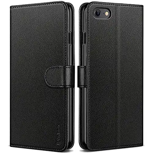 Handyhülle Vakoo für iPhone SE, iPhone 7 und iPhone 8, Schwarz