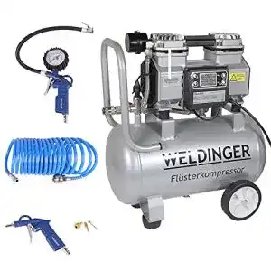 Weldinger Flüsterkompressor FK 100 Aktionsset mit Druckluftset
