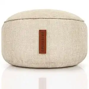 Pouf Green Bean Sitzsack-Hocker Home Linen rund 45×25 cm mit EPS-Perlen