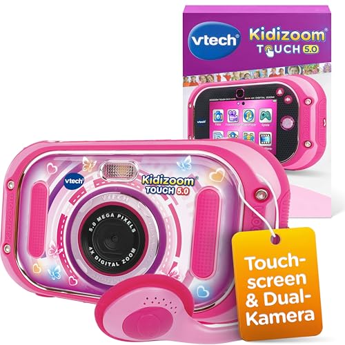 VTech KidiZoom Touch 5.0 Digitale Kinderkamera mit Selfie- und Videofunktion