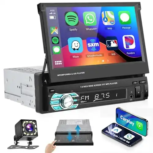 Autoradio mit ausfahrbarem Display und Carplay-Funktion