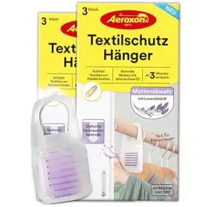 Kleidermottenfalle Aeroxon Textilschutz Hänger 2×3 für Kleiderschränke