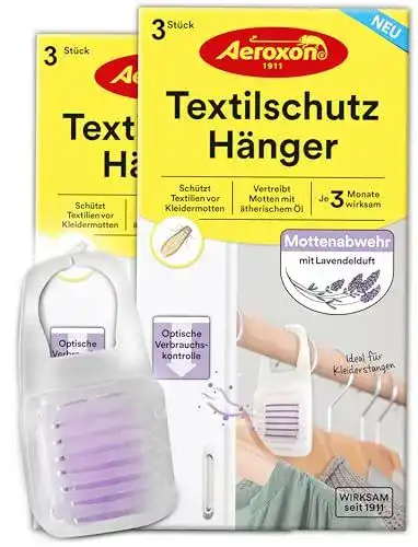 Kleidermottenfalle Aeroxon Textilschutz Hänger 2×3 für Kleiderschränke