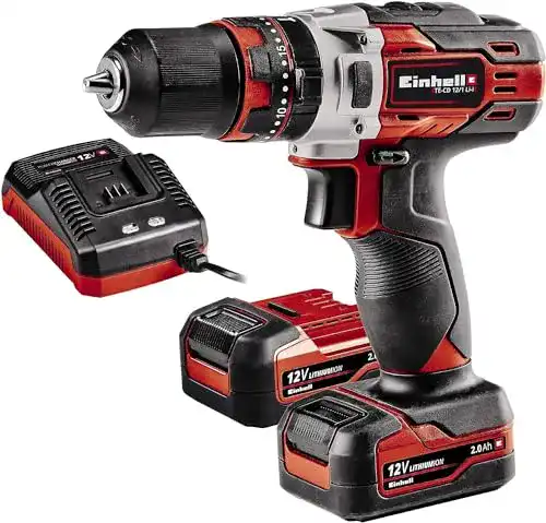 Einhell Akku-Schlagbohrschrauber TE-CD 12/1 mit 2×2,0Ah Akkus
