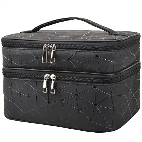 Beauty-Case Mkpcw Kosmetiktasche groß wasserdichte Kulturtasche