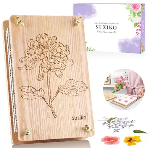Blumenpresse Suziko großes Set für Pflanzenkonservierung