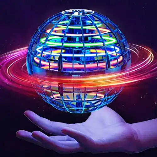 Fliegender Ball Ivtivfu Spielzeug (Blau) mit LED-Effekten