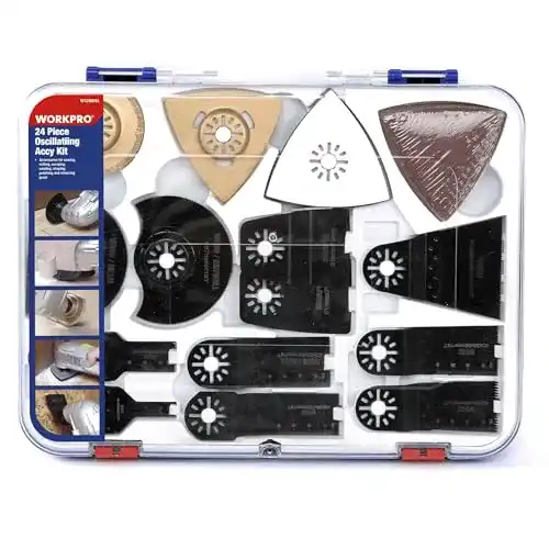 Multitool Zubehör WORKPRO 24-teiliges Set für verschiedene Anwendungen