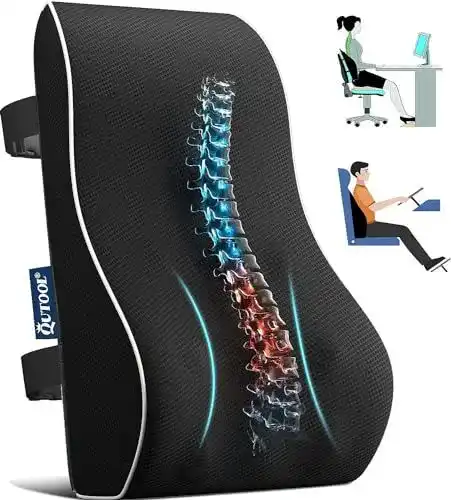 Rückenkissen Qutool aus Memory Foam für Rückenstütze