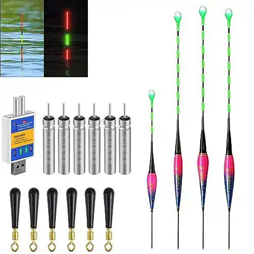 LED-Angelposen Fufre 4 Stück mit Bissanzeiger und Gravity Sensing