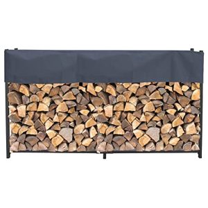 Holzunterstand QUICK STAR Metall Kaminholzregal Anthrazit