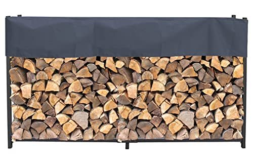 Holzunterstand QUICK STAR Metall Kaminholzregal Anthrazit