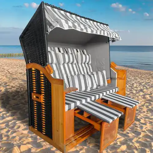Strandkorb 3-Sitzer Brast Ostsee XL – Platz für 2-3 Personen