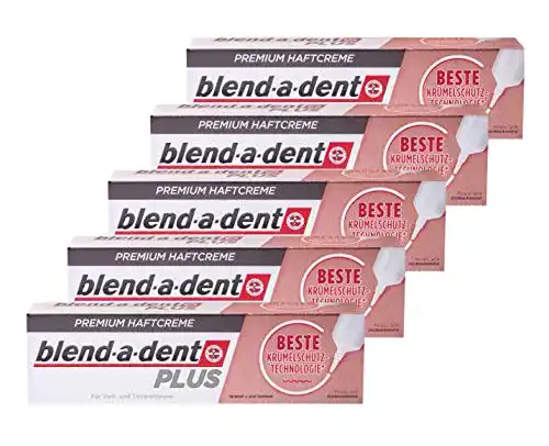 Haftcreme Blend-a-dent Plus mit Krümelschutz im 5er-Pack