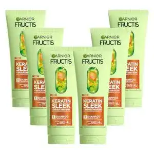 Garnier Fructis Keratin Sleek Shampoo mit Arganöl 6×200 ml