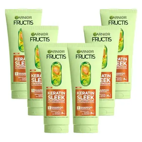 Garnier Fructis Keratin Sleek Shampoo mit Arganöl 6×200 ml