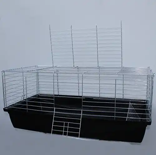 Meerschweinchenkäfig für Heimtiere, schwarz, ca. 100 x 54 x 43 cm