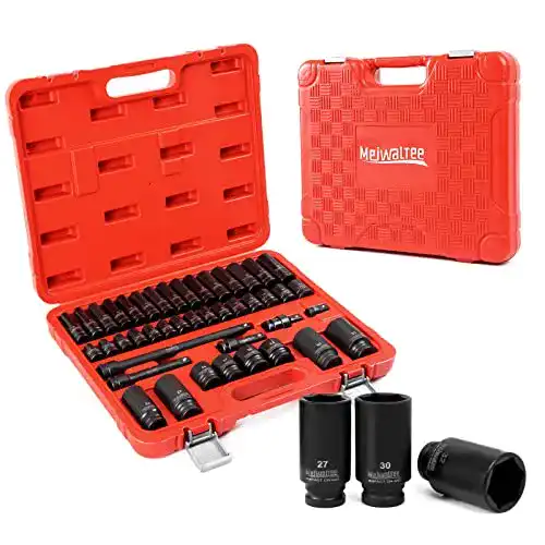 Schlagschrauber Nüsse Set von Meiwaltee, 43-teilig, 8-32mm