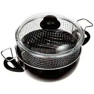 Frittiertopf Ballarini mit Antihaftbeschichtung und Glasdeckel, 24 cm