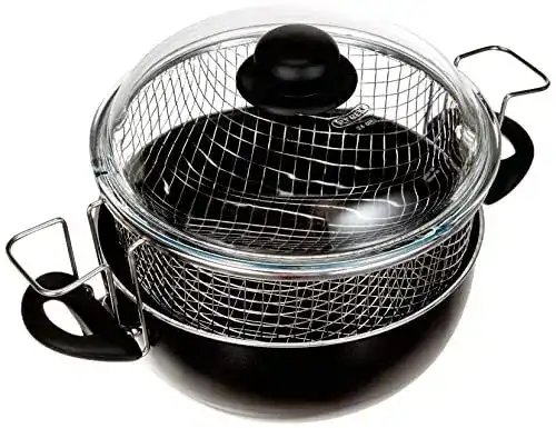 Frittiertopf Ballarini mit Antihaftbeschichtung und Glasdeckel, 24 cm