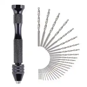 Handbohrer Vegena 31-teiliges Spiralbohrer Set mit Mikrobohrern
