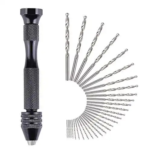 Handbohrer Vegena 31-teiliges Spiralbohrer Set mit Mikrobohrern