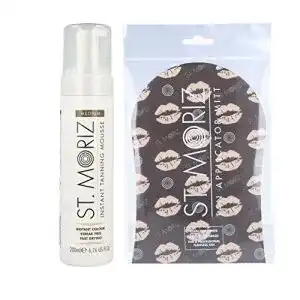 St. Moriz Instant Self Tanning Mousse in Medium mit Bräunungshandschuh